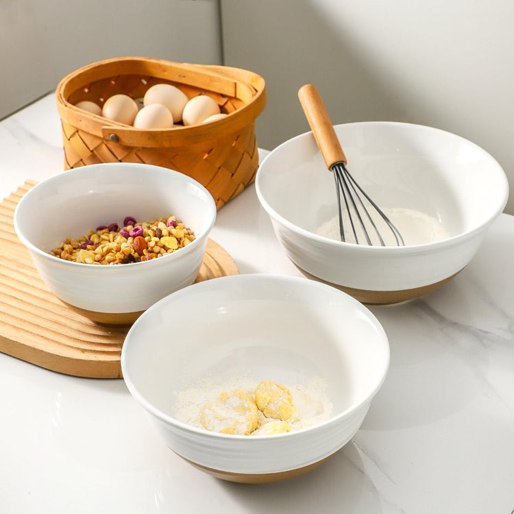 Mixing Bowls Large Ceramic Salad Bowls 2.1 (3 Count)