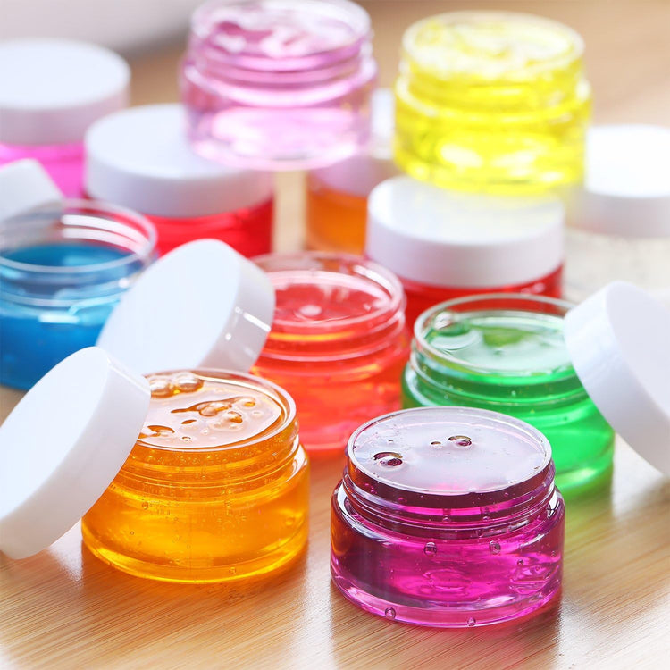6 Pack 12 oz Plastic Jars Containers with Lids Wide (6 Count)