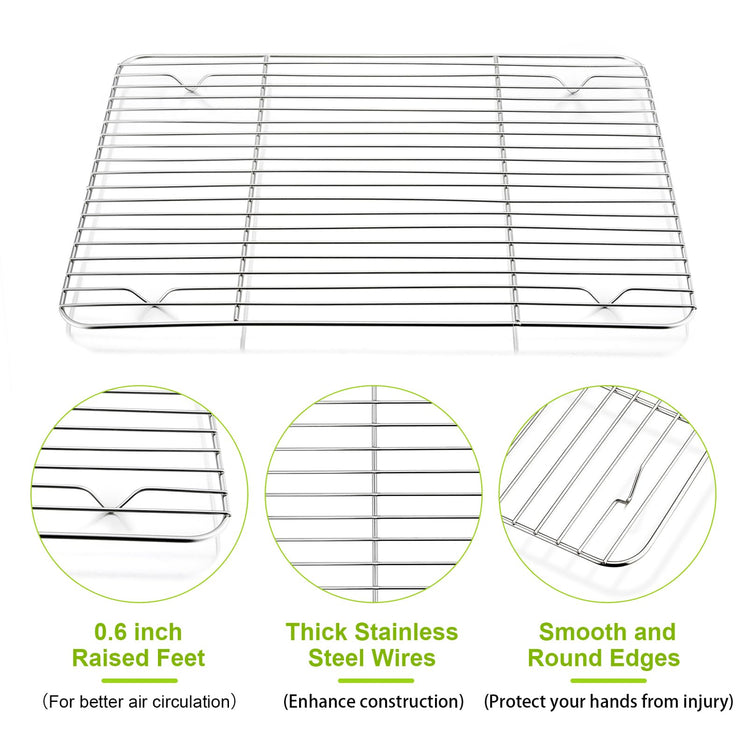 11.6" x 9" Cooling Baking Wire Racks Pack of 2 (2 Count)