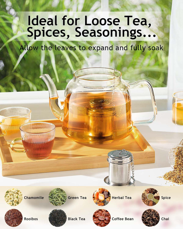 Tea Infuser Extra Fine Mesh Tea Infusers for Loose Tea (2 Count)