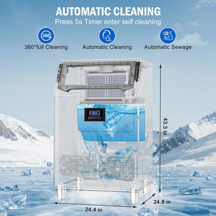350 lbs High Output Commercial Ice Maker Undercounter Built