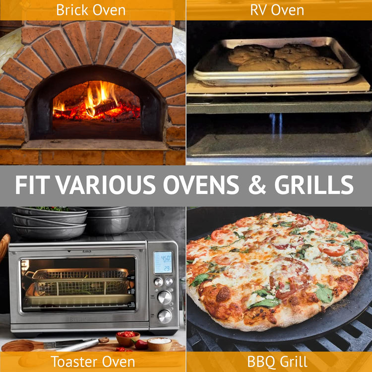 10”x10.4”x0.5” Pizza Stone for Toaster Oven