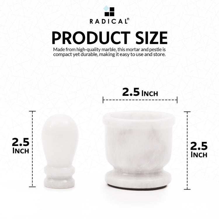 Marble Mortar and Pestle Set Small Spice Grinder & Herb Grinder