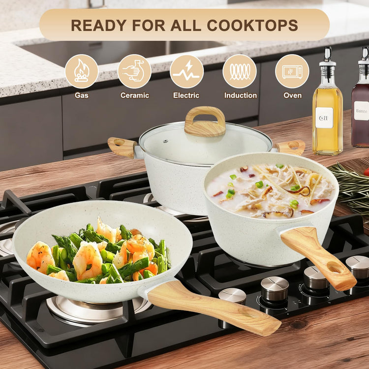 25 Pcs Pots and Pans Set