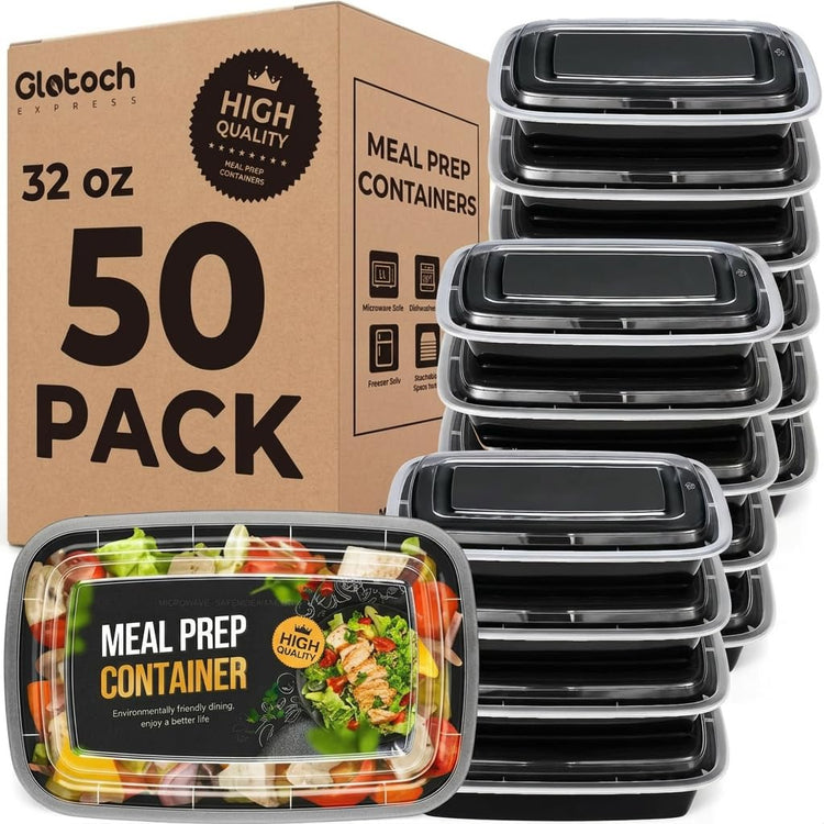 Glotoch Meal Prep Containers 32oz 50 Pack (50 Count)