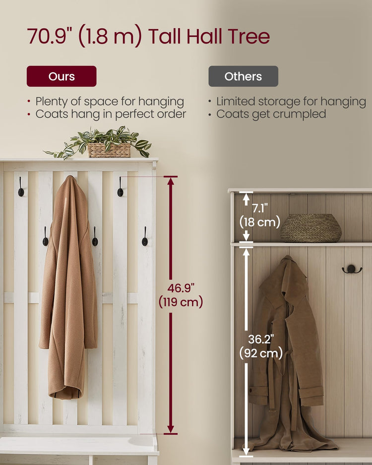 Hall Tree with Bench and Shoe Storage