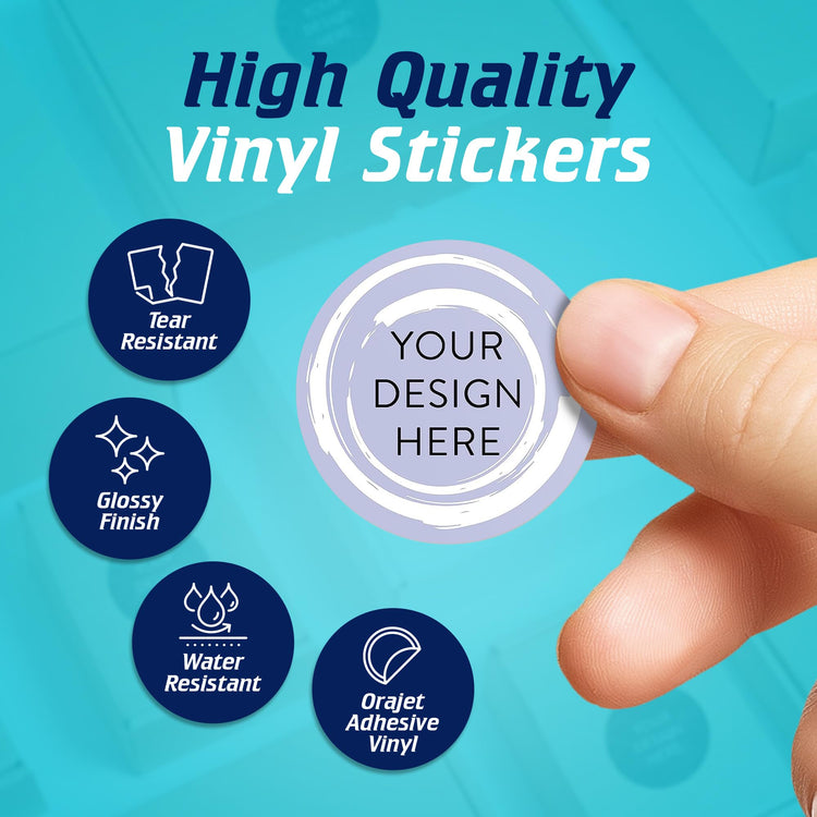 100 Custom Vinyl Stickers (100 Count)