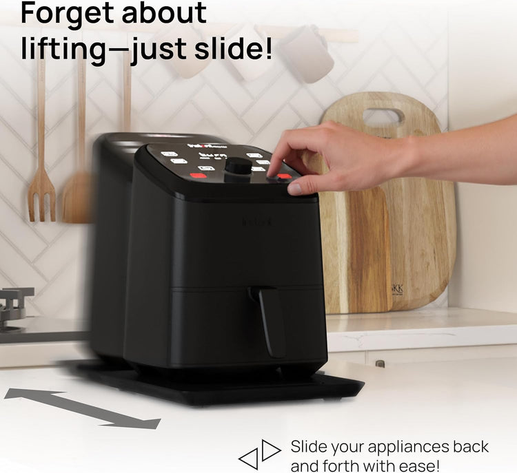 Ibyx Elegant Sliding Tray for Your Coffee Maker & Heavy Kitchen Appliances - Sturdy, Slides Easily from Under The Cabinet (Black, 9.5βW x 14βD)
