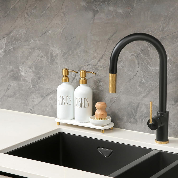 Gold Soap Dispenser Set Comes with Stainless Steel Pumps (4 Count)