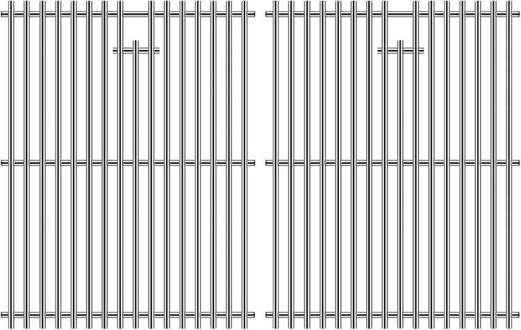 19" Stainless Steel 2 Grates for Bakers and Chefs GR2039201-BC-00, ST1017-012939 Brinkmann 810-8532-F 810-2200-0, 810-2210-0 810-2310-0 810-8401-S 810-8532-F 810-8534-S Chef BIG-8116 Grill
