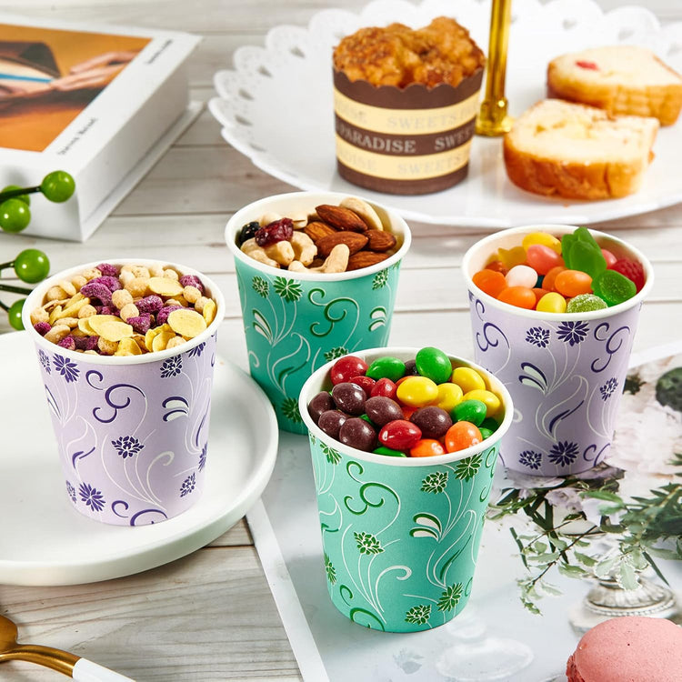 600 Pack 5oz Paper Cups, Bathroom Cups, Colorful Disposable Cups, Mini Mouthwash Cups, Hot Drinking Cup for Travel, Party and Event
