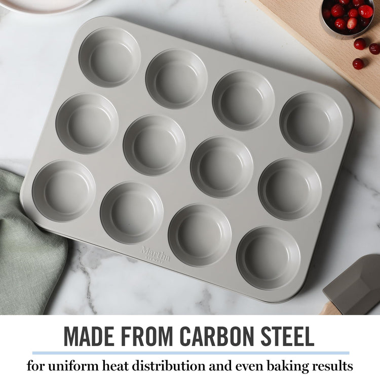 Gallen 12 Cup Nonstick Carbon Steel Muffin and Cupcake Pan