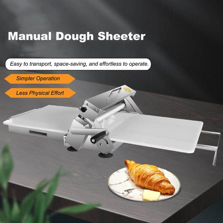 Manual Croissant and Puff Pastry Sheeter Professional Puff Pastry Machine for Bakery and Pastry