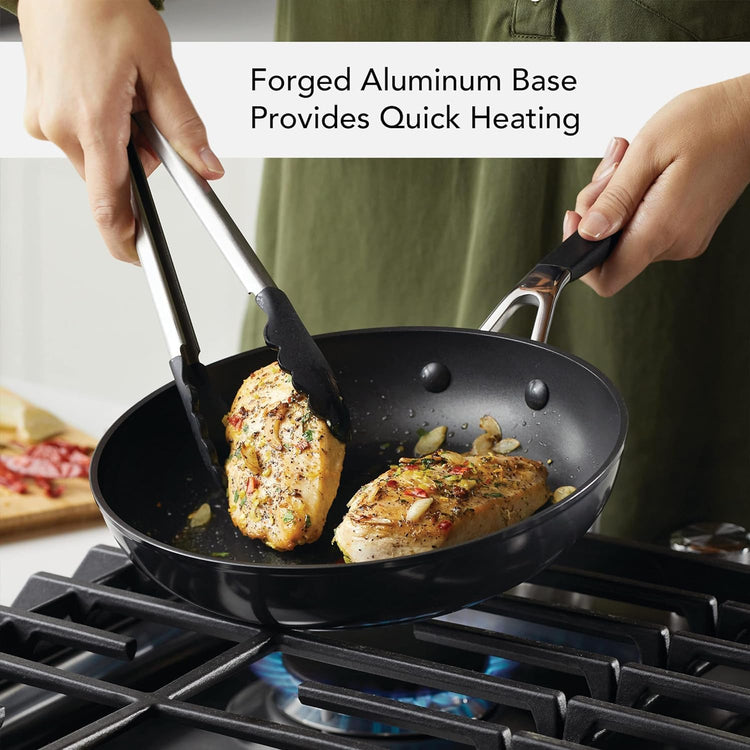 KitchenAid Hard Anodized Nonstick Cookware/Pots and Pans Set, 10 Piece, Matte Black
