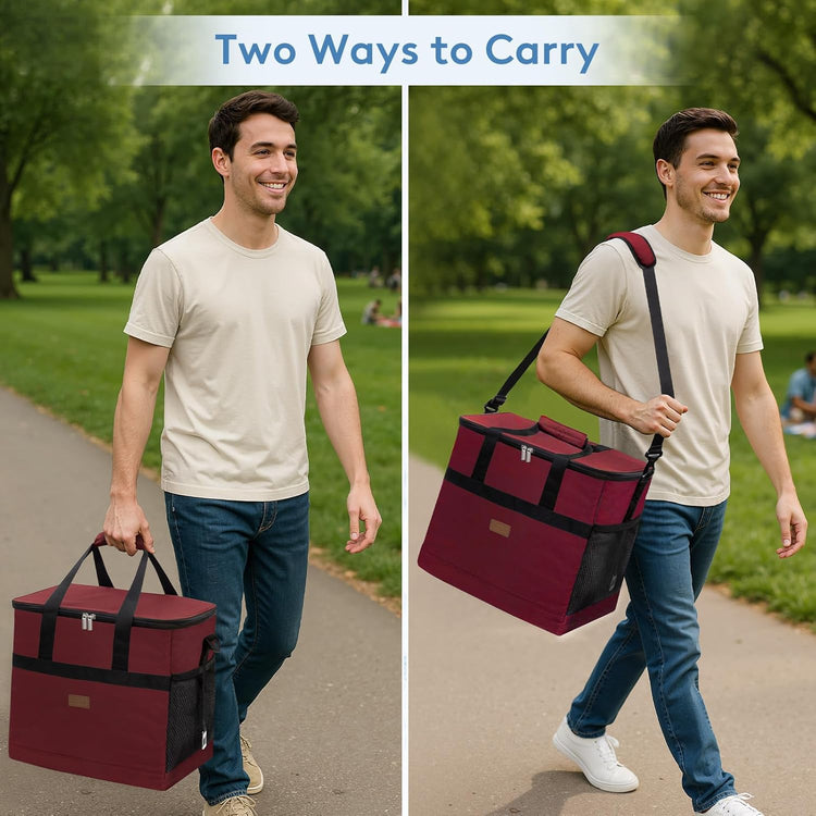 Lifewit Cooler Bag 30/50/60 Cans Collapsible and Insulated Large Lunch Bag Leakproof Soft Cooler Portable Tote for Camping/BBQ/Family Outdoor Activities