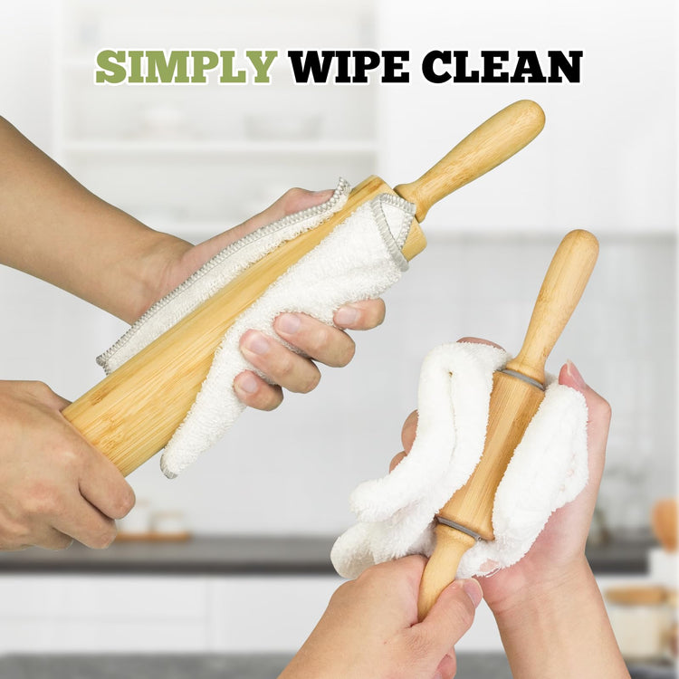 2 Pack(10 inch &17.5 inch) Wooden Rolling Pin for Baking (2 Count)