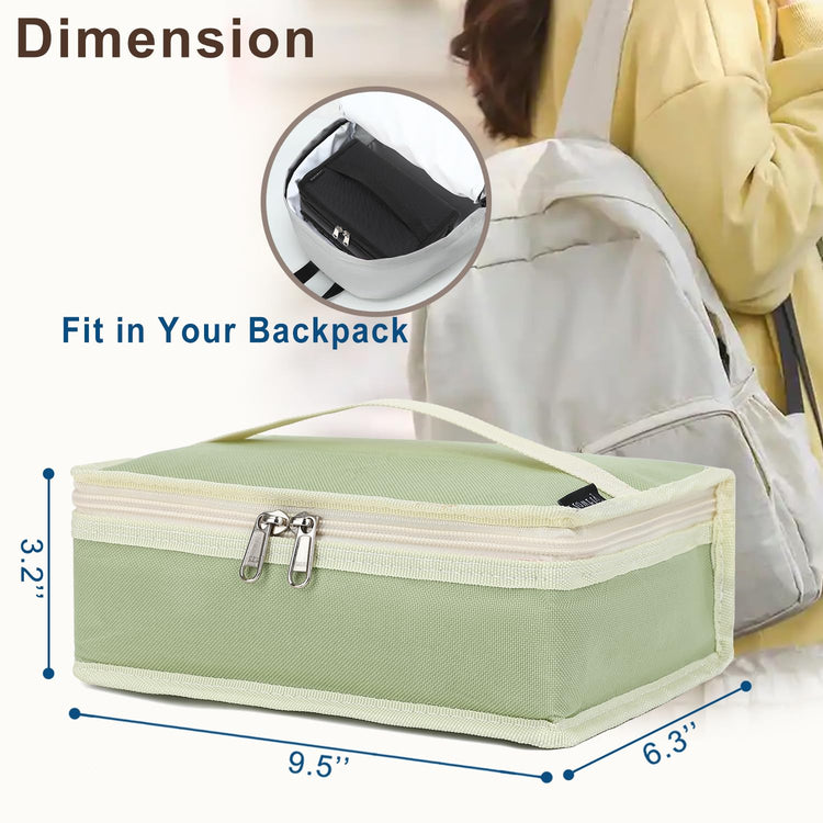 Small Insulated Lunch box Portable Soft Bag Mini Cooler Thermal Meal Tote Kit with Handle for Work & School