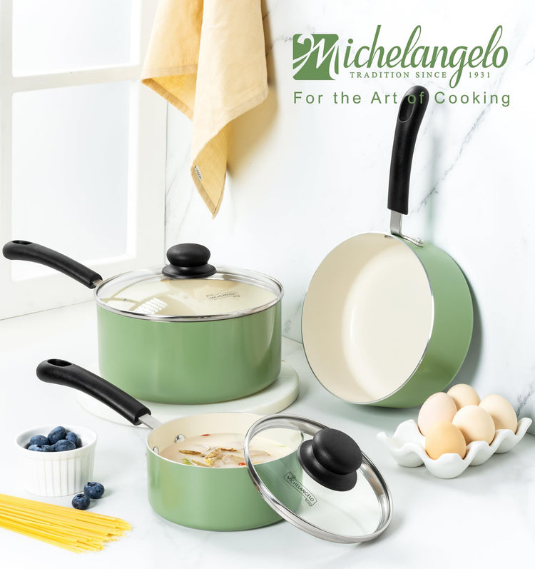 Nonstick Sauce Pan with Lid (3 Count)