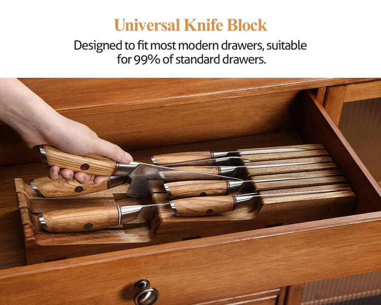 In drawer Knife Block