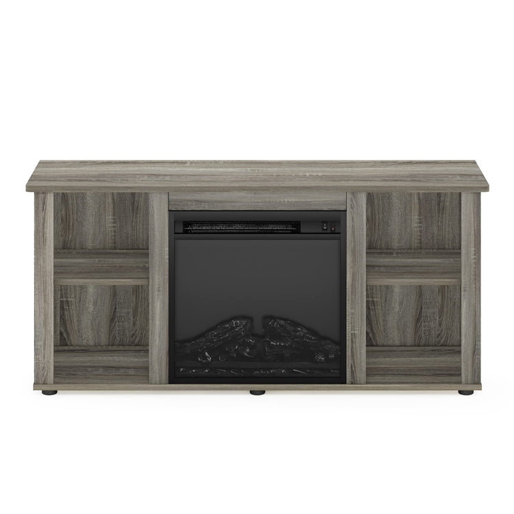 Jensen Fireplace Entertainment Center TV Stand with Open Storage for TV up to 55 Inch