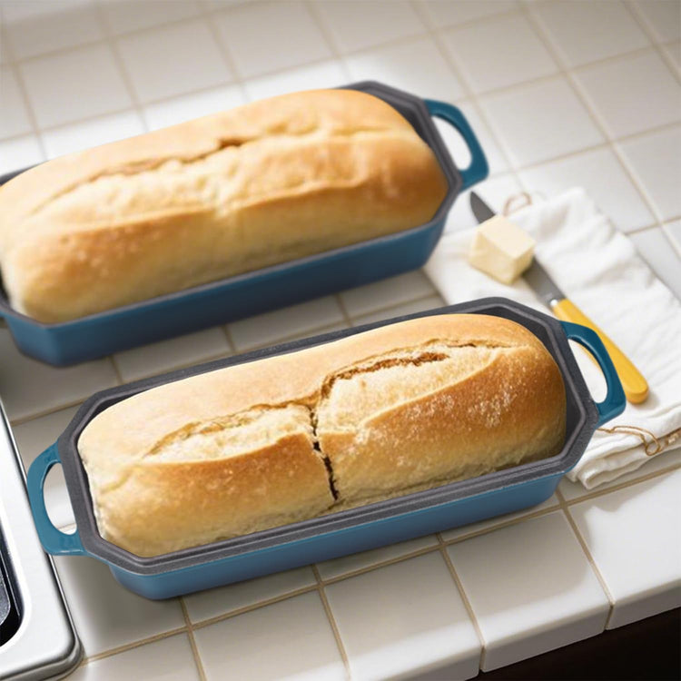 Bread Pan Cast Iron Loaf Pan with Lid Bread Loaf Pan 13x5 Inch Enameled Cast Iron Sourdough Bread Pan