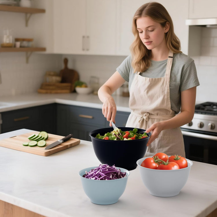Melamine Mixing Bowl Set with Lids