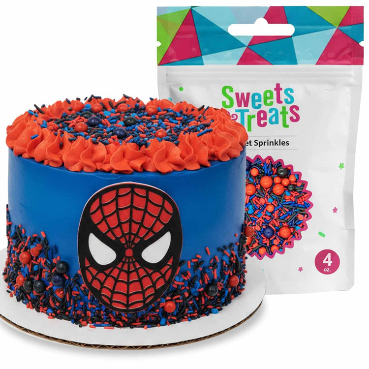 Spiderman Sprinkles for Cake (4 Ounce)