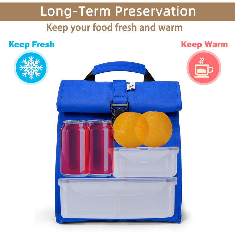Insulated Lunch Bag Rolltop Lunch Box