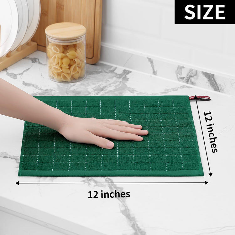 100% Cotton Terry Kitchen Dish Cloths (6 Count)