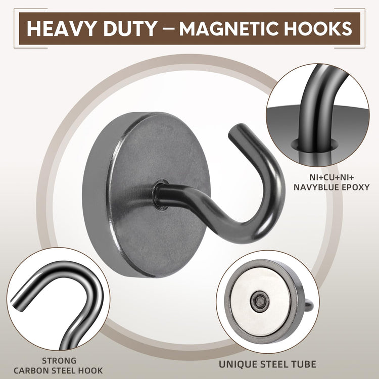 Magnetic Hooks Steel Tube Design for Cruise (10 Count)
