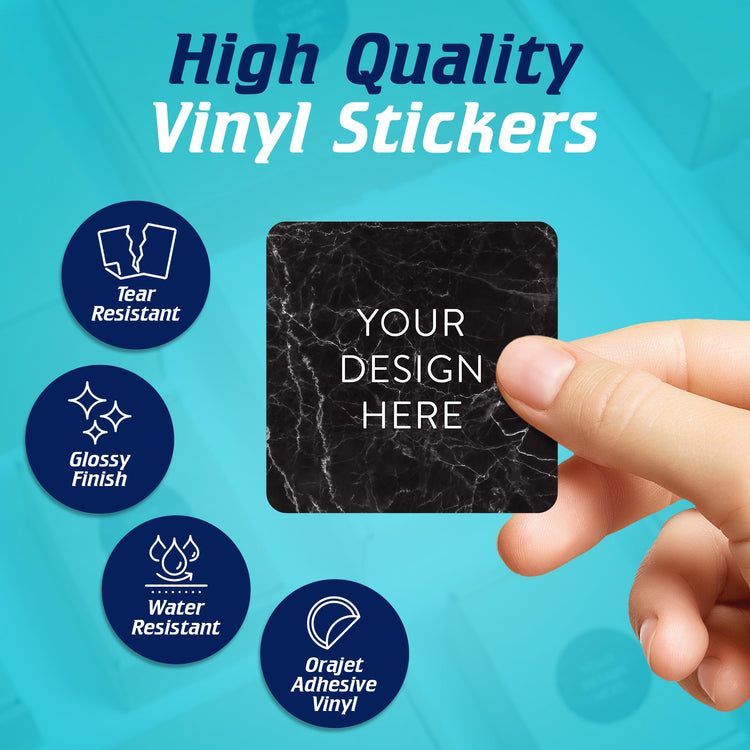 100 Custom Vinyl Stickers (100 Count)