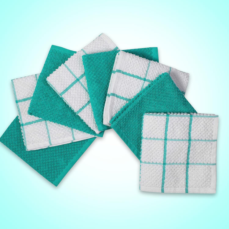 Cotton Kitchen Dish Cloths Set of 8 (8 Count)