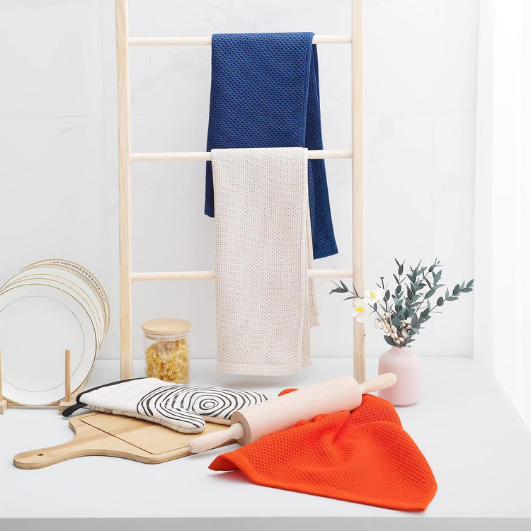 100% Cotton Waffle Weave Kitchen Dish Towels 12 (12 Count)