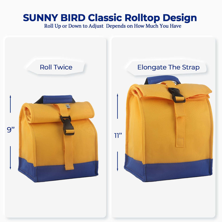 Insulated Lunch Bag Rolltop Lunch Box