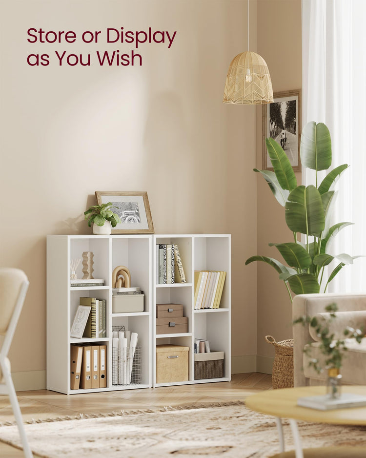 Bookcase Cube Shelf with 5 Compartments