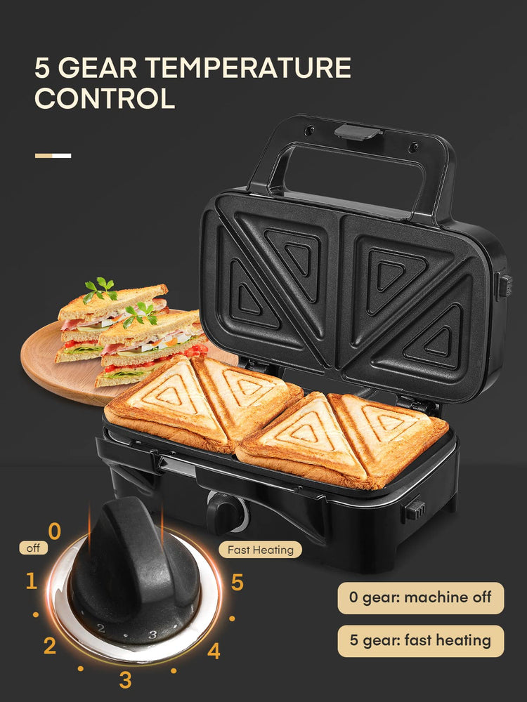 Waffle Maker 3 in 1 with Removable Non