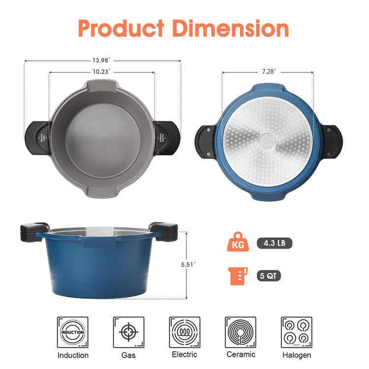 5qt Pasta Pot with Strainer Lid