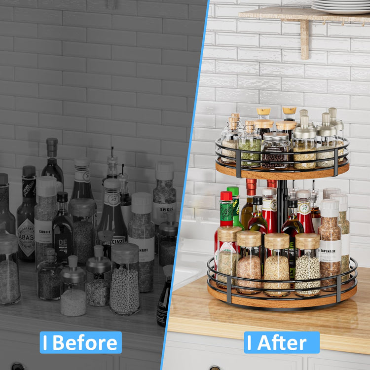 Lazy Susan Turntable Organizer Adjustable