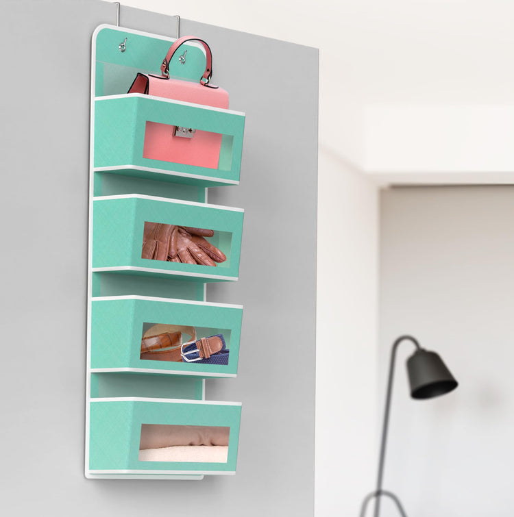 4 Clear Pocket Over Door Hanging Organizer