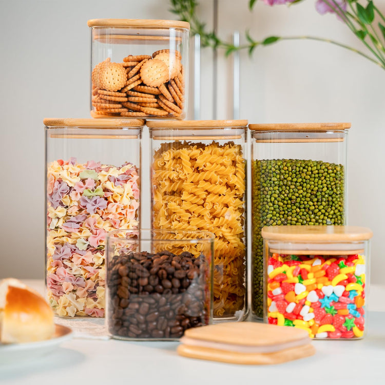Glass Storage Jars 6 Pack (6 Ounce)