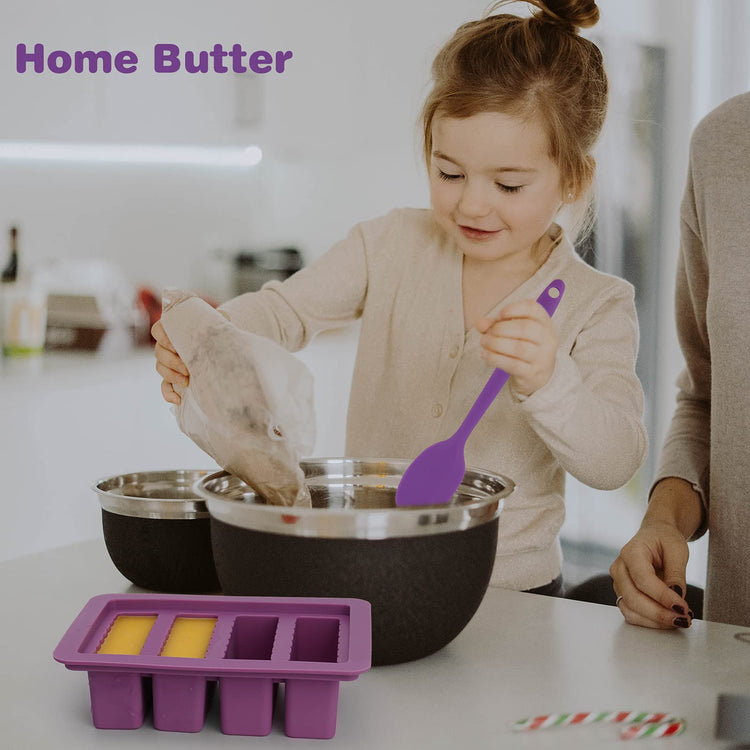 2 Packs Silicone Butter Mold with Lid (2 Count)