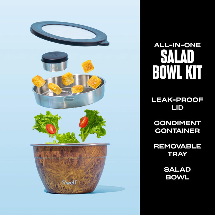 S’well Stainless Steel 64oz Salad Bowl Kit