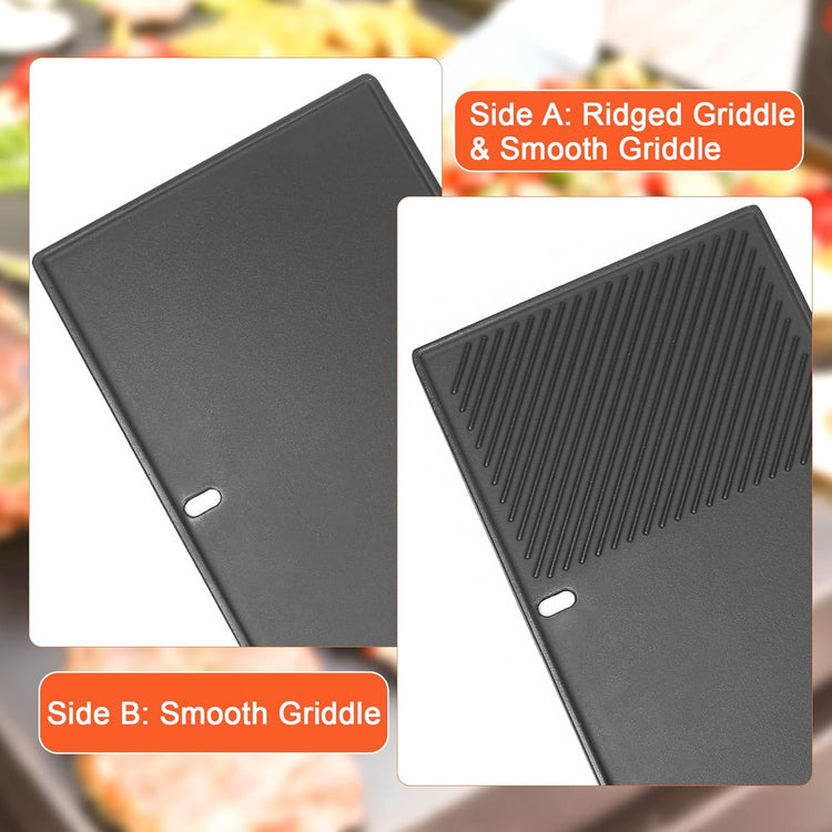 7566 Cast Iron Griddle for Weber Genesis 300 Series Grills β Compatible with Genesis E310, E320, E330, Cast Iron Reversible Griddle Plate Replacement for Weber 7524, 1 Pack
