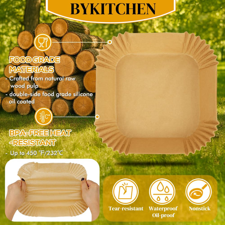 Small Air Fryer Disposable Paper Liners for 2 to 5QT Airfryer (200 Count)