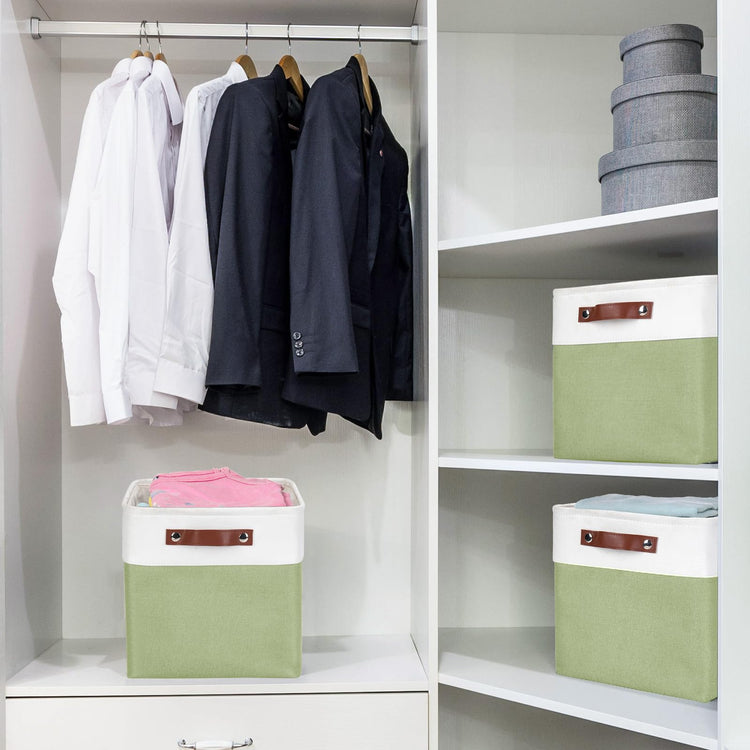 Collapsible Fabric Storage Cubes 11x11 Cube Storage Bins (4 Count)
