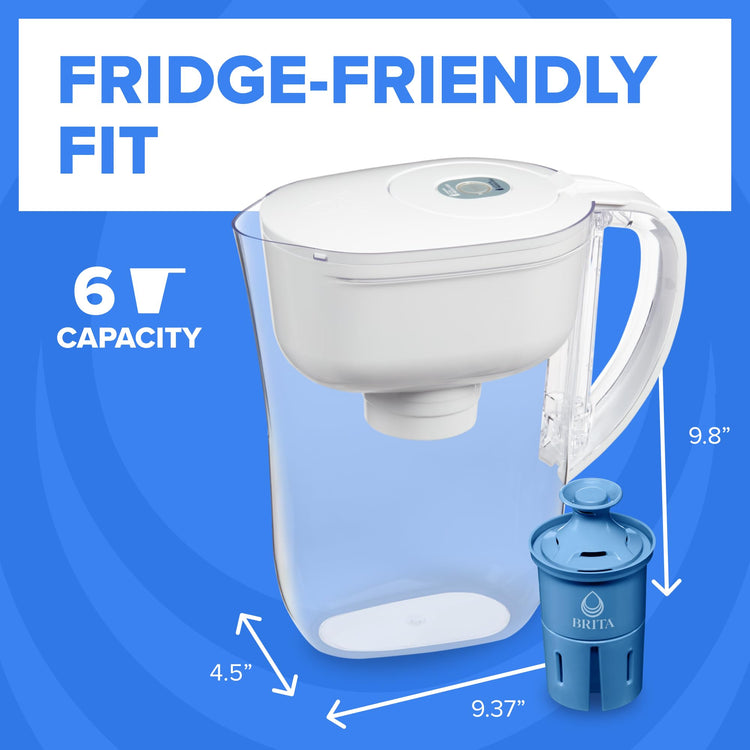 Small 6 Cup Water Filter Pitcher