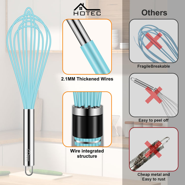 4 Pieces Silicone Whisks Set