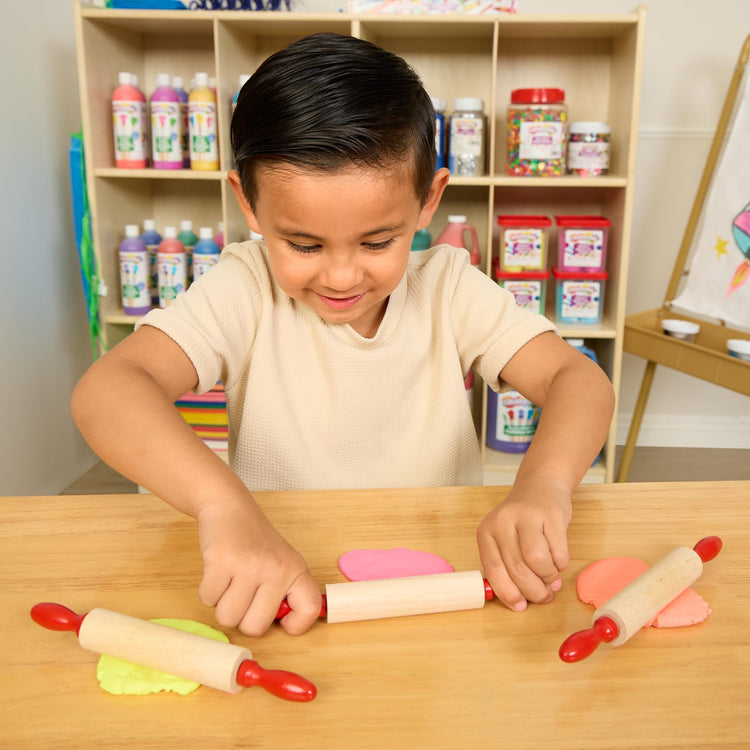 Natural Wood Rolling Pins for Kids (6 Count)