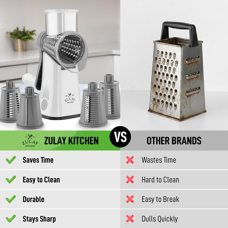 Rotary Cheese Grater 5 Blade Cheese Shredder