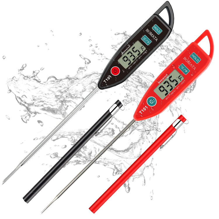 2 Pack Waterproof IPX7 Meat Thermometer (2 Count)